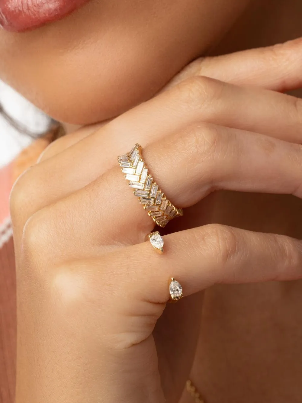Anita Ko 18k Yellow Gold Diamond Ring In Brown