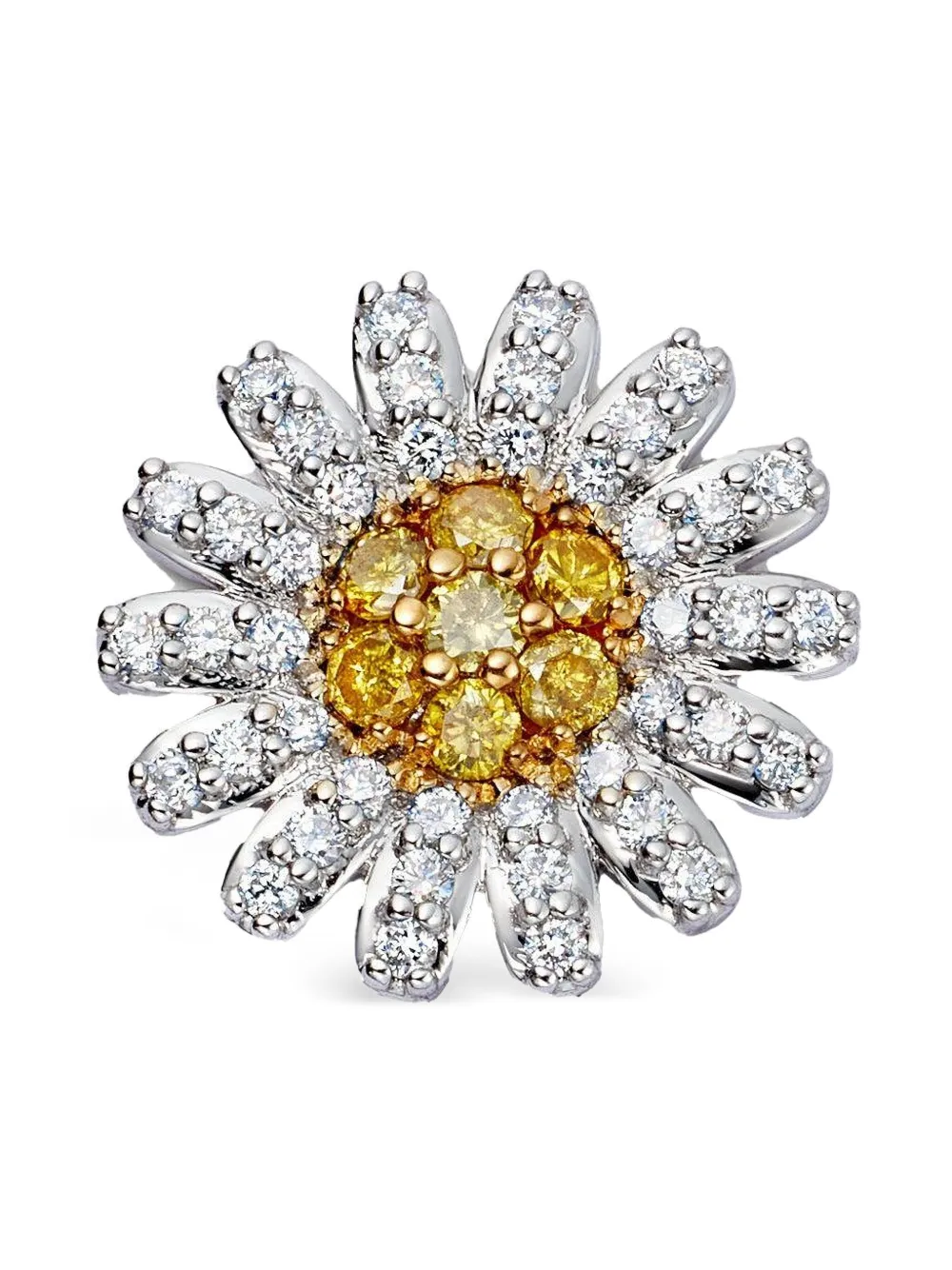 Loquet 18kt Yellow Gold Daisy Diamond Necklace In Gold