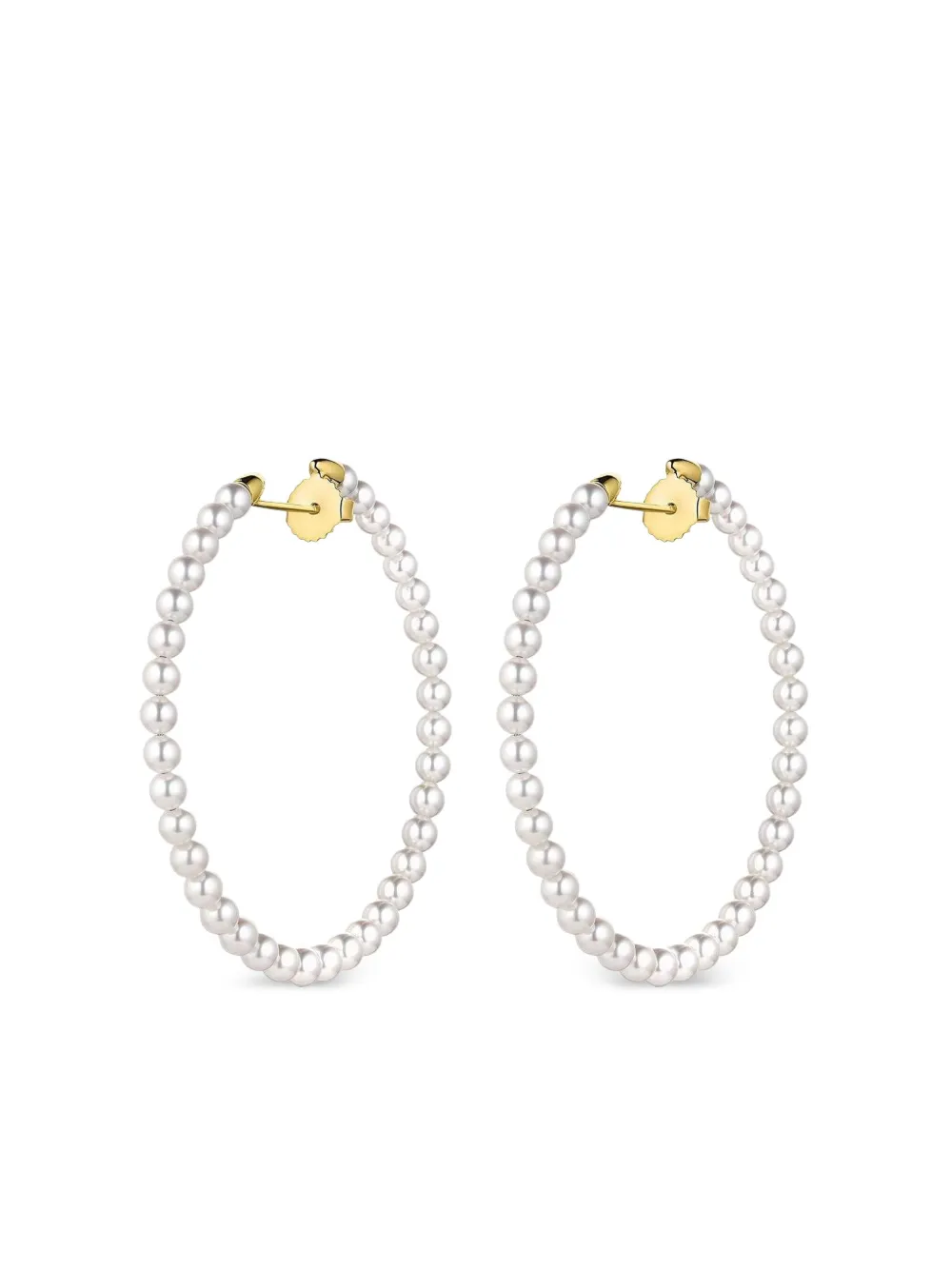 Baggins 14k Yellow Gold Akoya Pearl Earrings In Silver