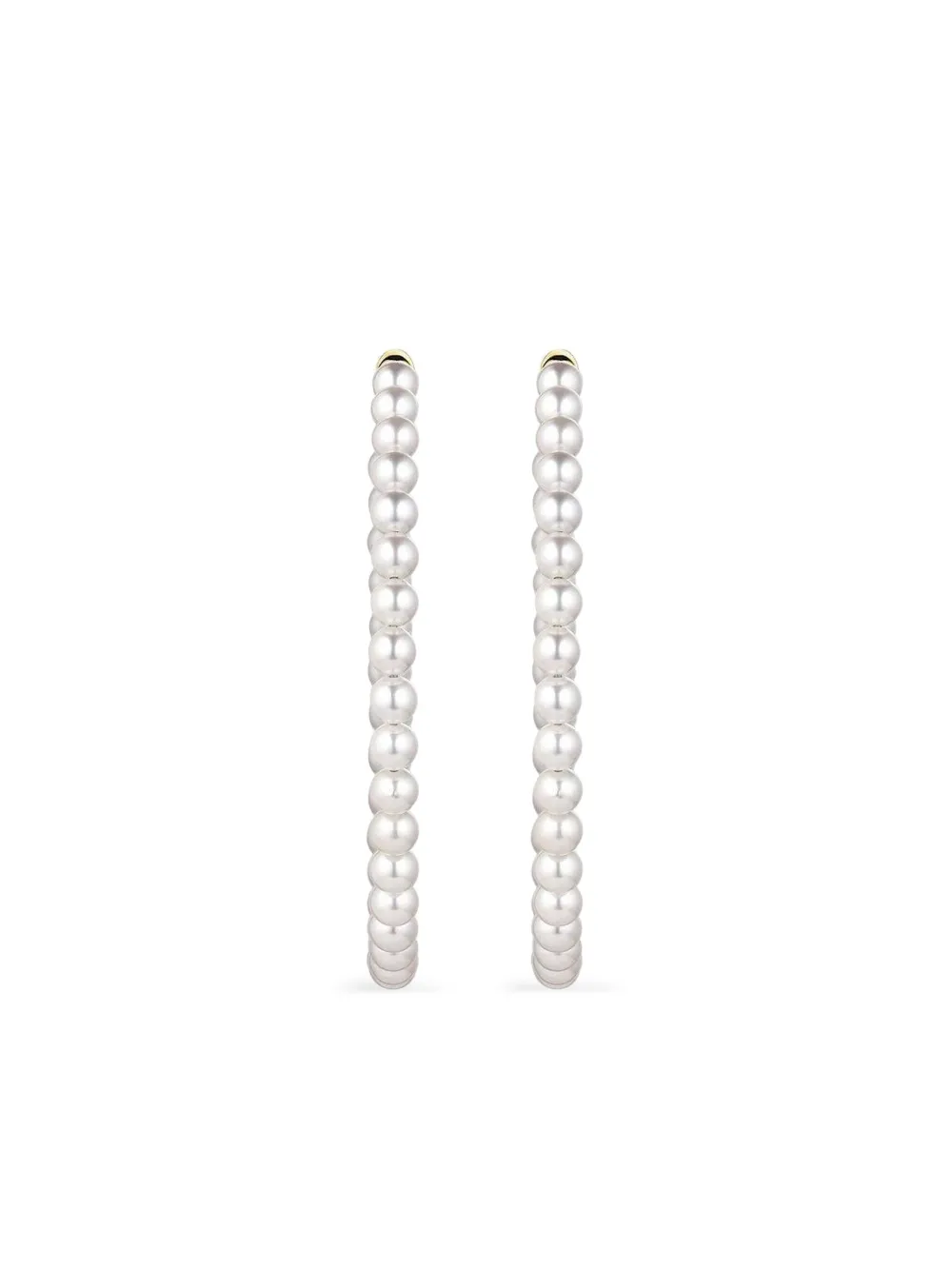 Baggins 14k Yellow Gold Akoya Pearl Earrings In Silver