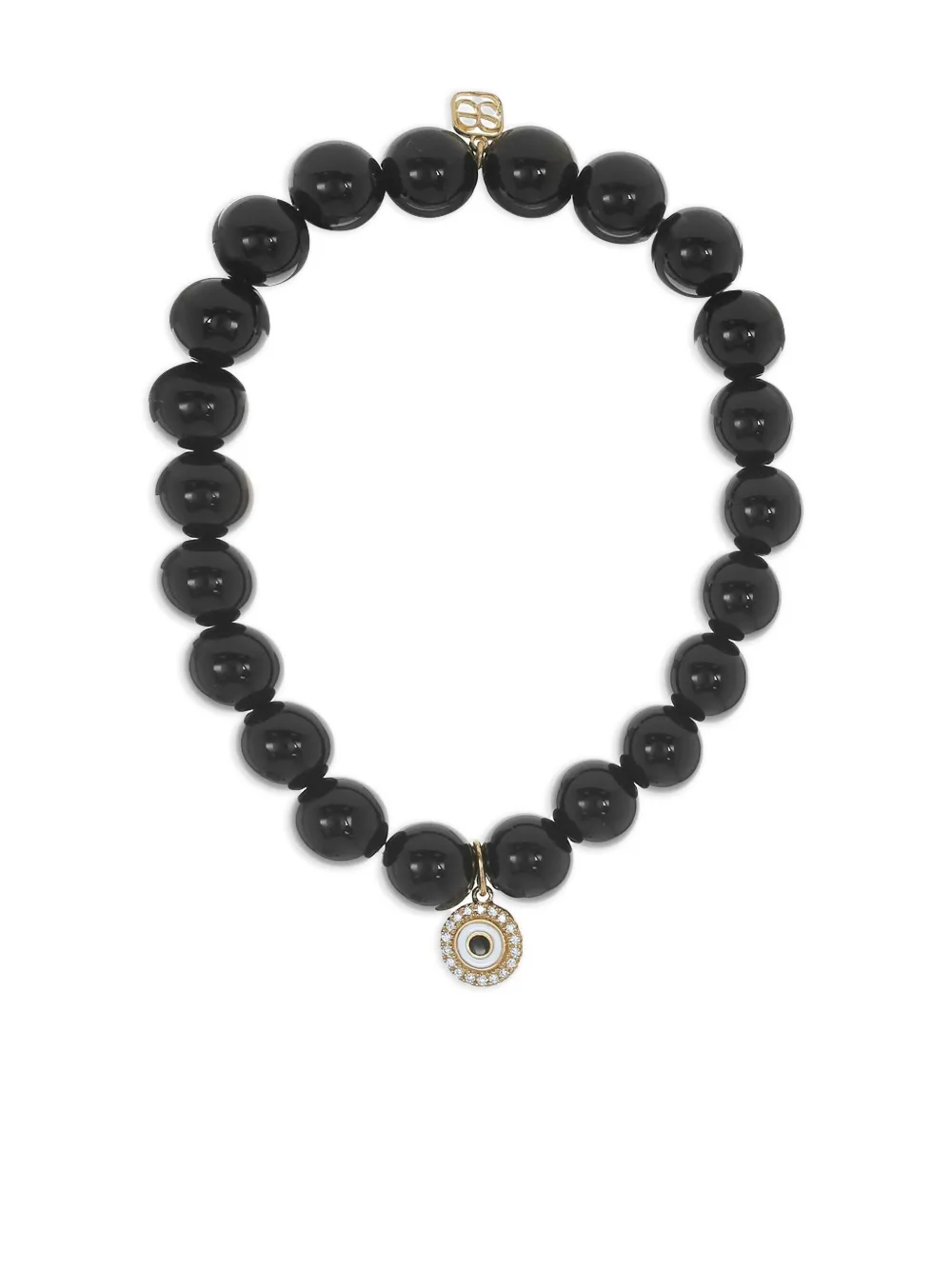 Sydney Evan 14k Yellow Gold Evil Eye Diamond And Onyx Bracelet