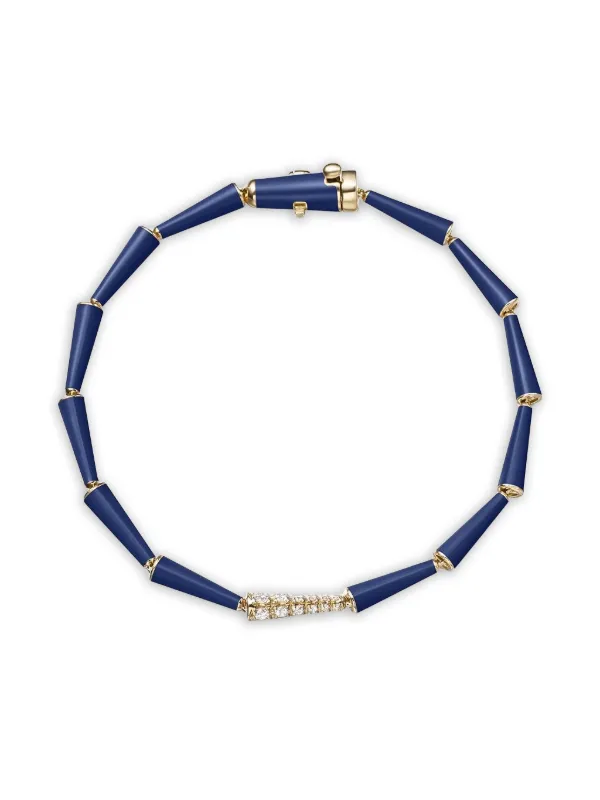 Melissa Kaye 18K Yellow Gold Lola Diamond Bracelet in Blue