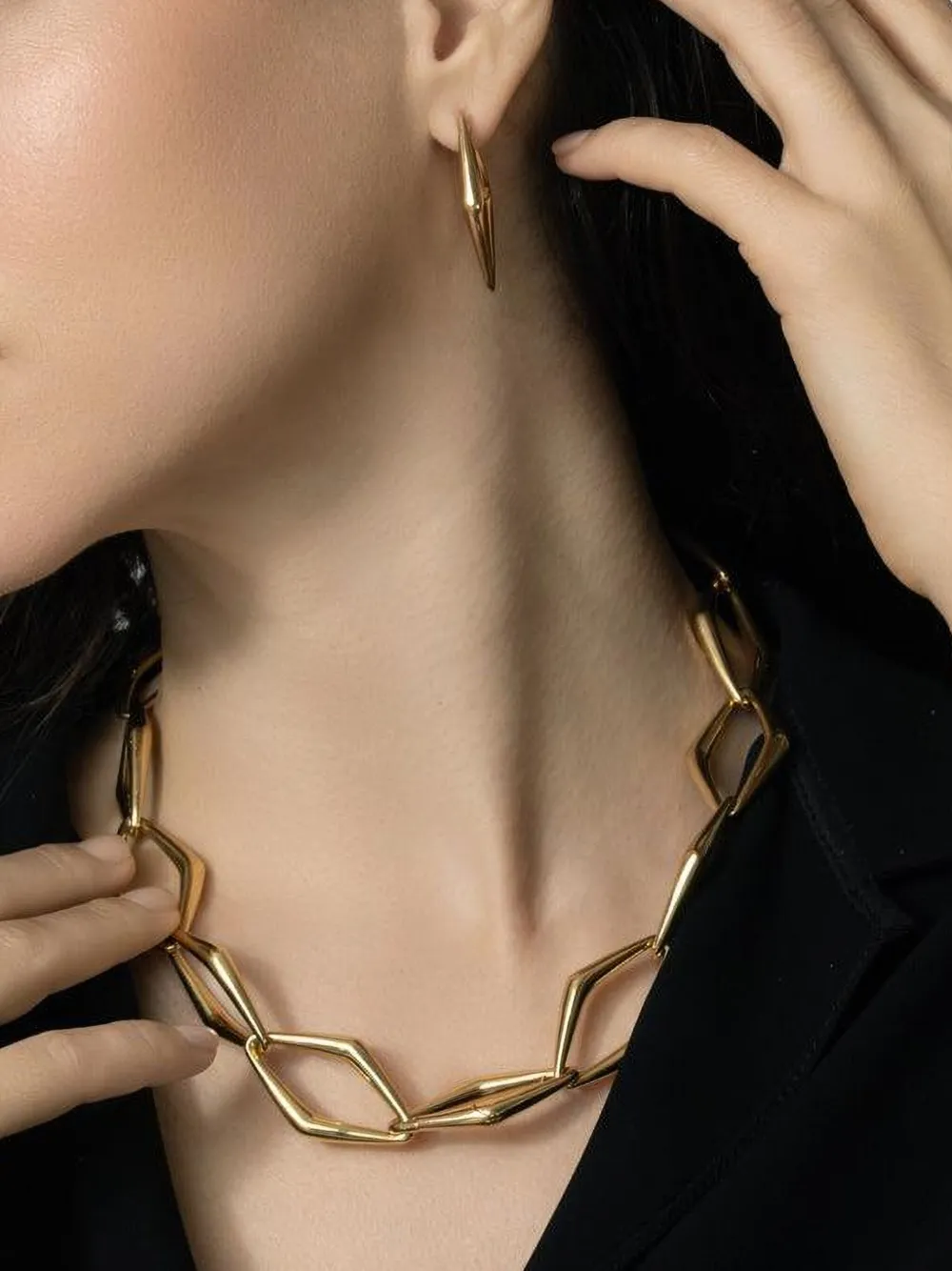 Parulina Uptown Girl ピアス S 18Kイエローゴールド - ゴールドトーン