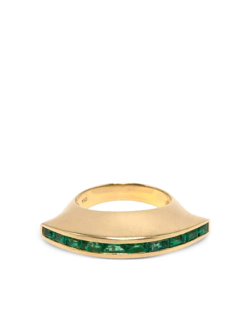 Jenna Blake 18k Yellow Gold Eclipse Emerald Ring In Gold