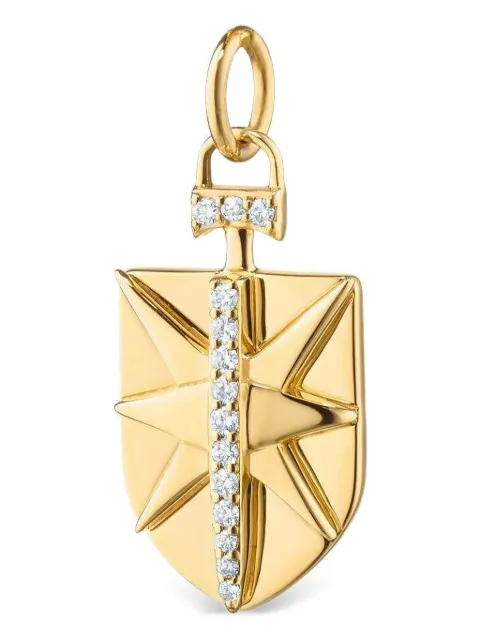 MONICA RICH KOSANN 18kt rose gold Shield Diamond pendant necklace