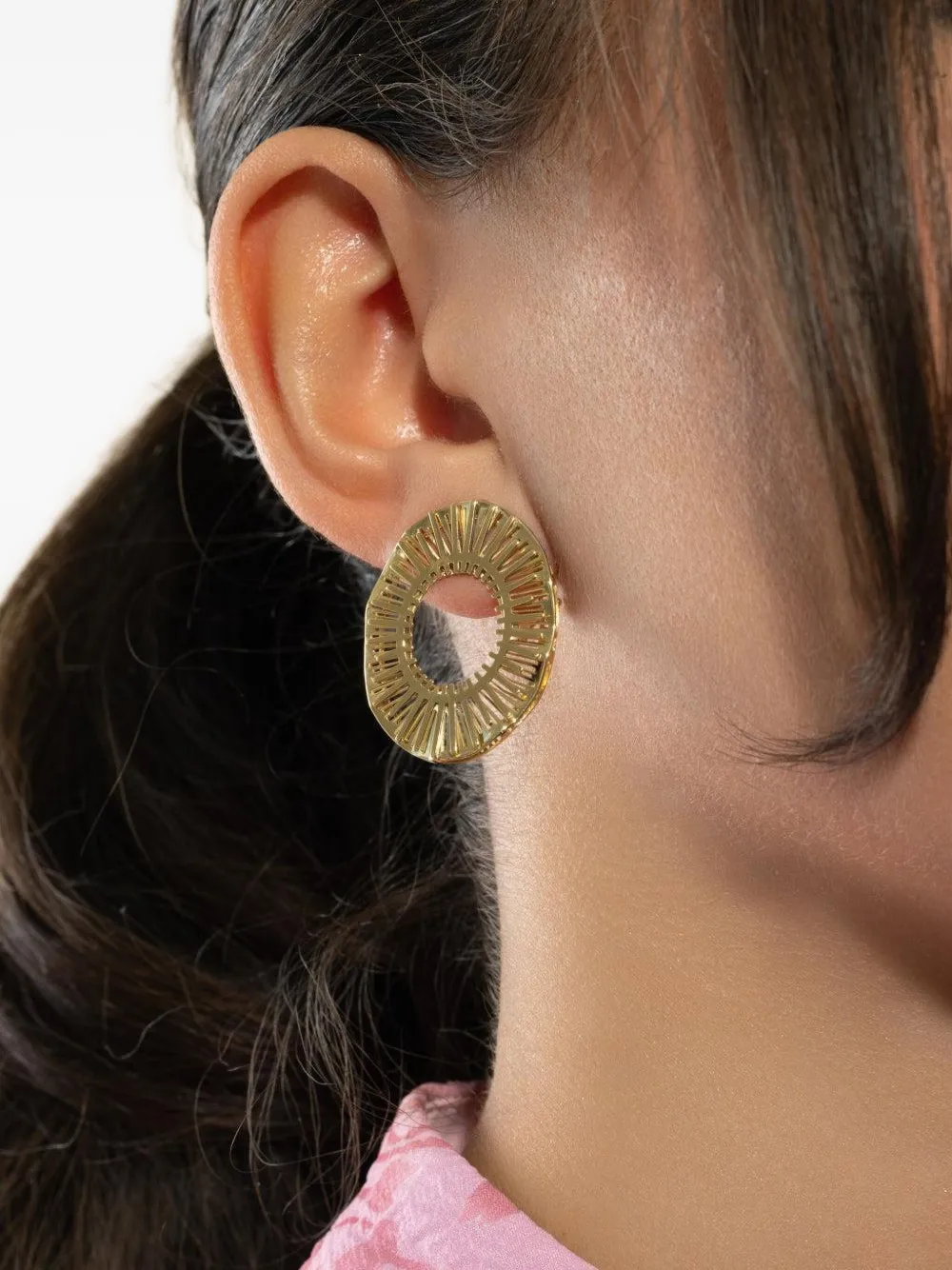 Carol Kauffmann 18k Yellow Gold Medium Explosion Earrings In Gold