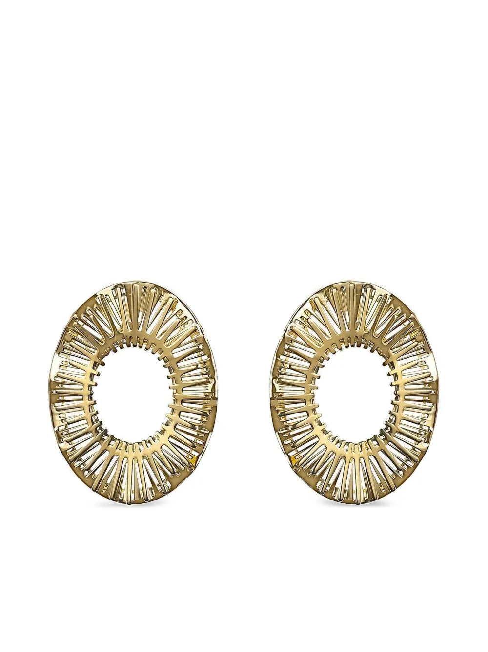 Carol Kauffmann 18k Yellow Gold Medium Explosion Earrings In Gold
