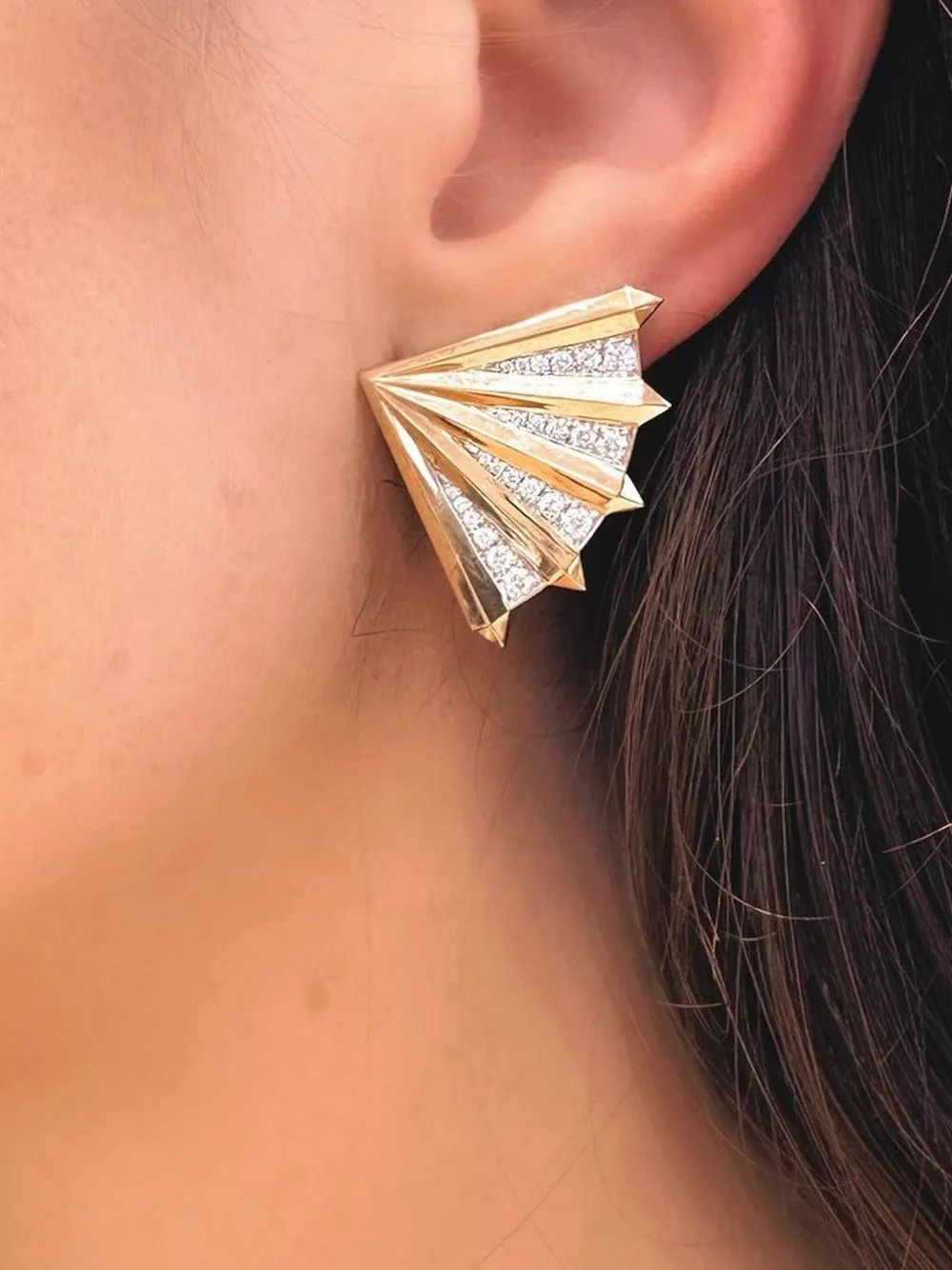 PHILLIPS HOUSE aretes Fan Aura en oro amarillo de 14kt | Joyas de lujo | Image 2