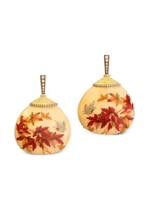 SILVIA FURMANOVICH 18K yellow gold diamond earrings