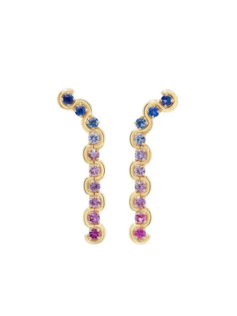 State Property aretes Edessa Mist Minor en oro amarillo de 18kt con zafiro