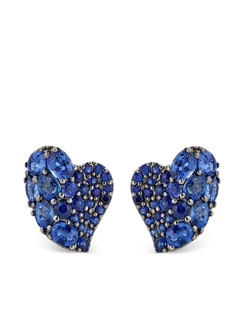 Piranesi Orecchini in oro bianco 18 carati con zaffiri - Argento