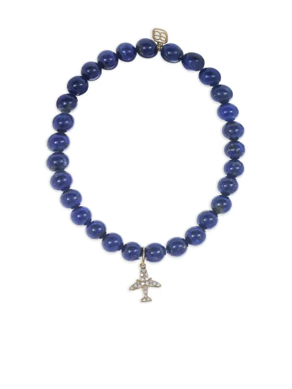 Sydney Evan 14K Yellow Gold Diamond and Lapis Lazuli Bracelet