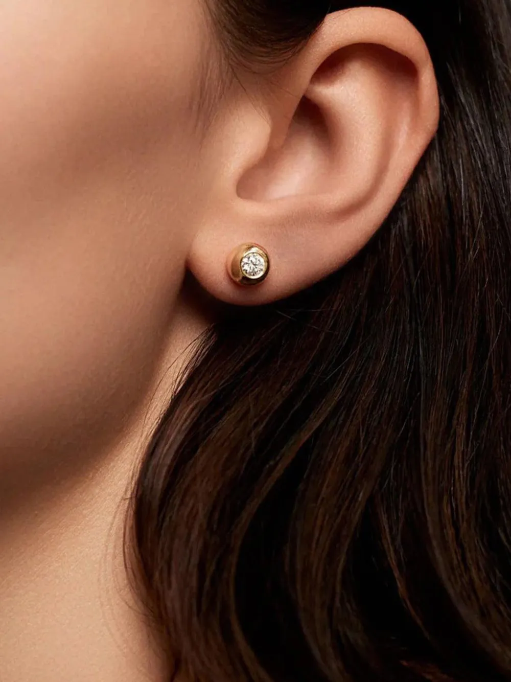  Melissa Kaye 18k Yellow Gold Medium Audrey Diamond Earrings 