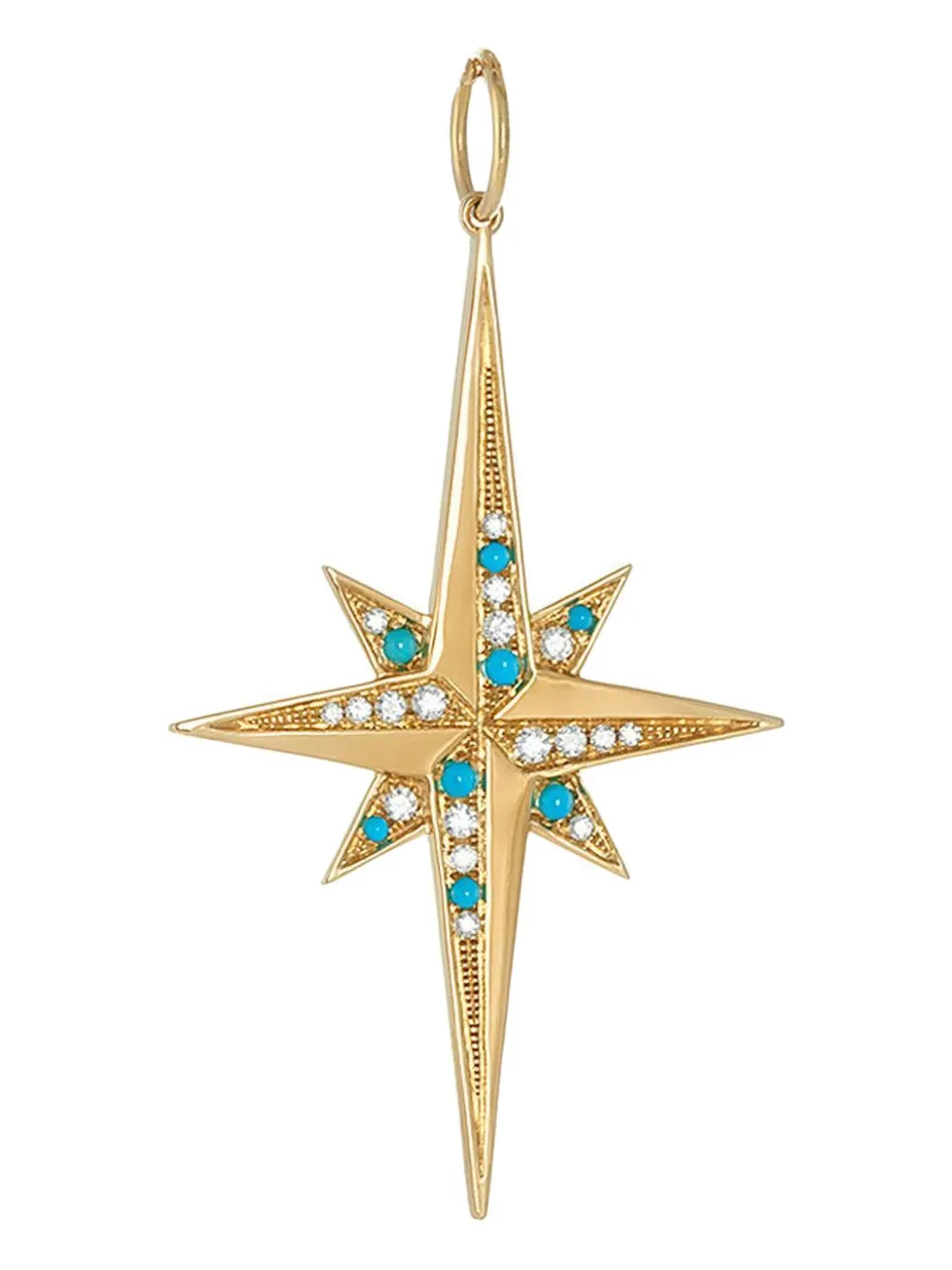 Devon Woodhill 18k Yellow Gold Stellar Turquoise And Diamond Pendant In Gold