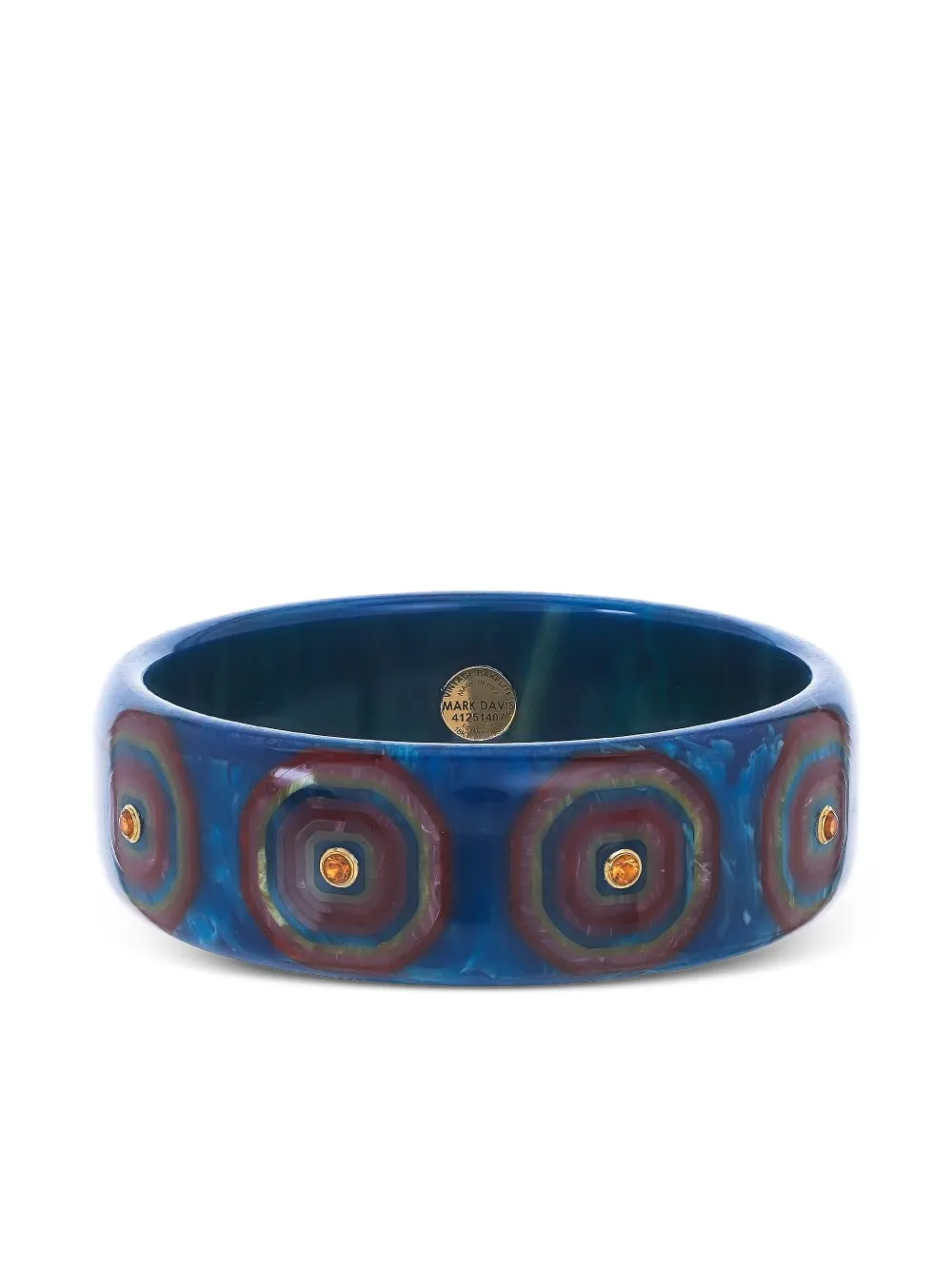 Mark Davis 18k Yellow Gold Citrine Bangle In Blue