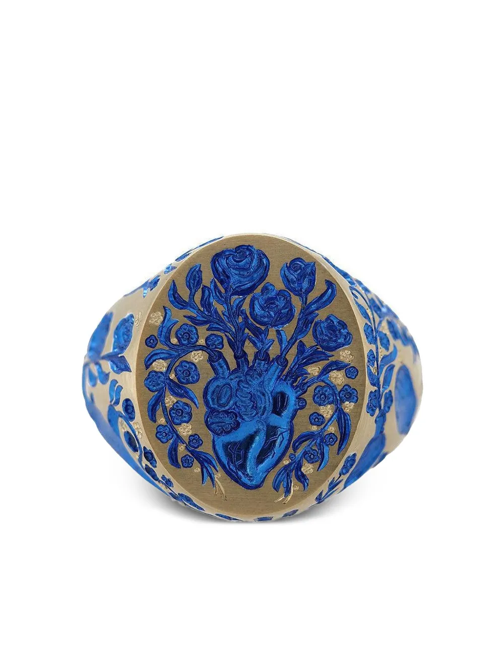Castro Smith 9k Yellow Gold Heart Signet Ring