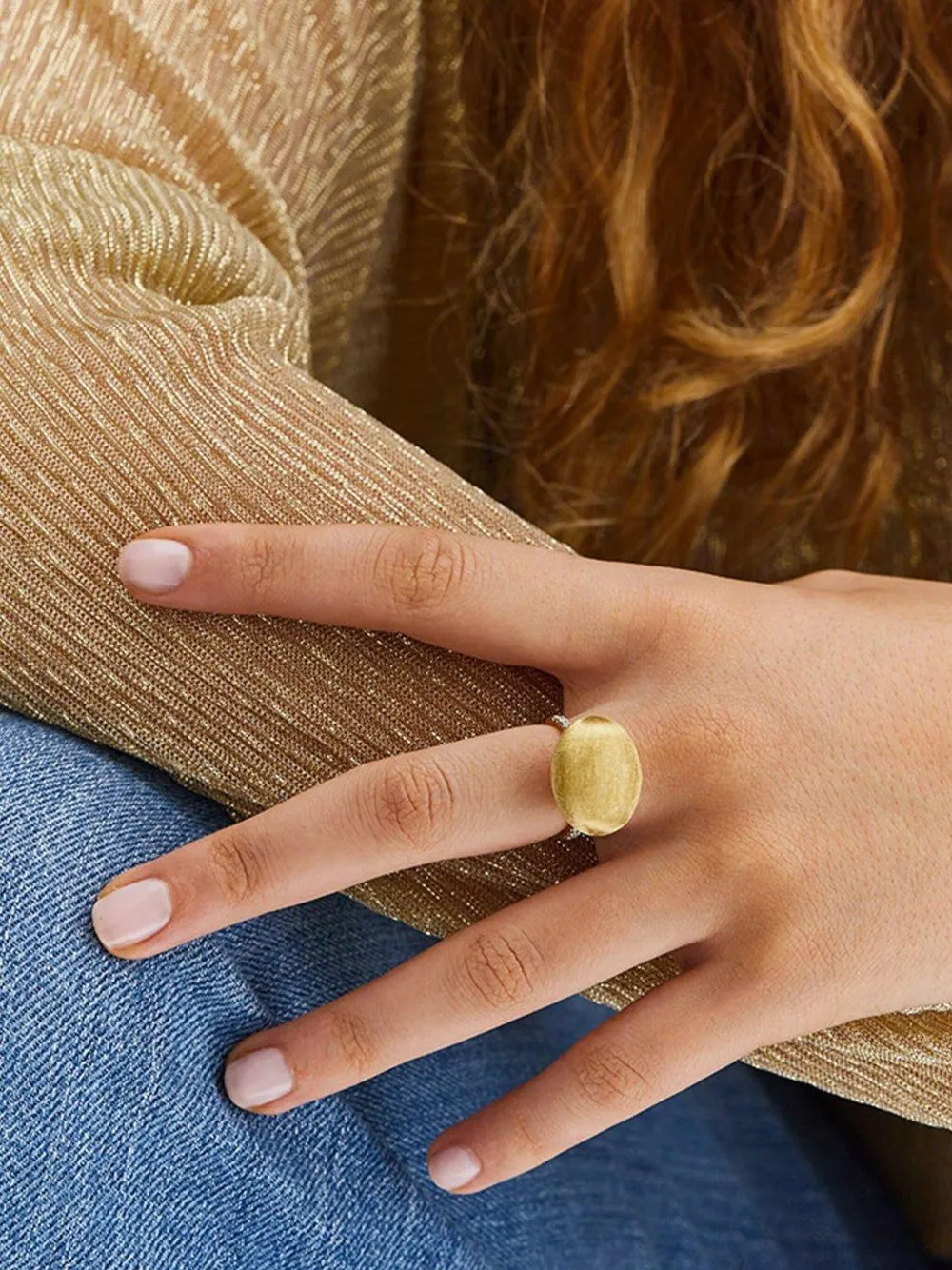 Nanis 18k Yellow Gold Elite Boule Diamond Ring In Gold