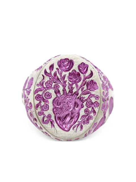 Castro Smith 9K white gold Heavy Heart signet ring