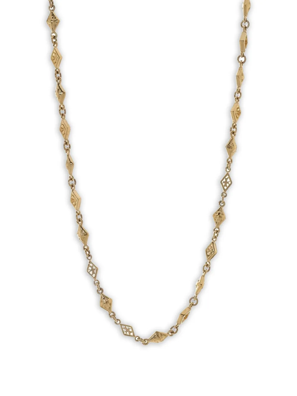 Loree Rodkin 14k Yellow Gold Cross Link Diamond Necklace