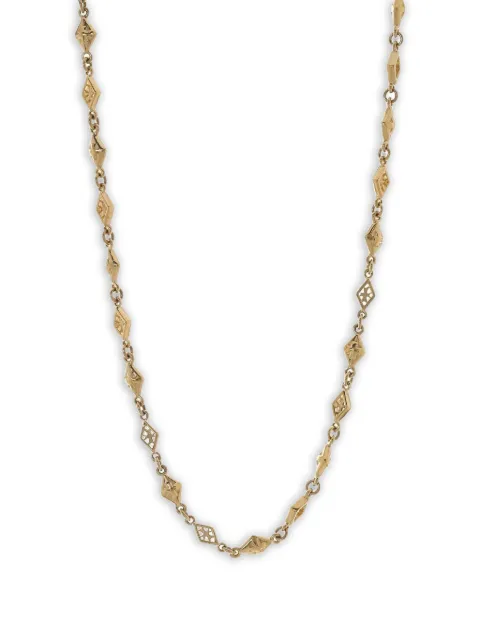 Loree Rodkin collar Cross Link en oro amarillo de 14kt con diamantes