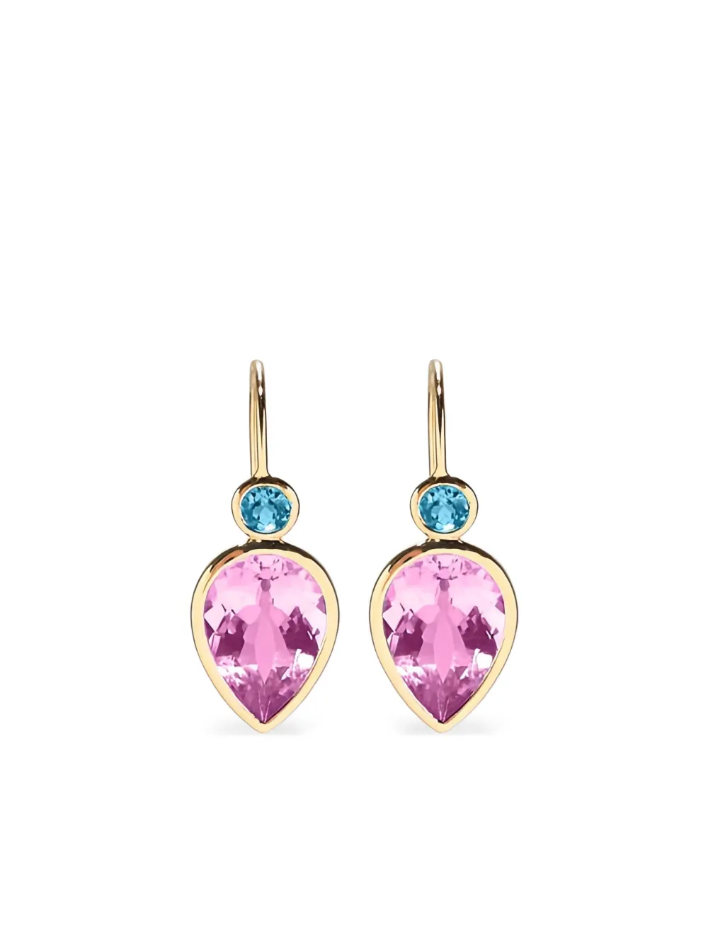 Lizzie Fortunato 14k Yellow Gold Hera Topaz Earrings In Gold