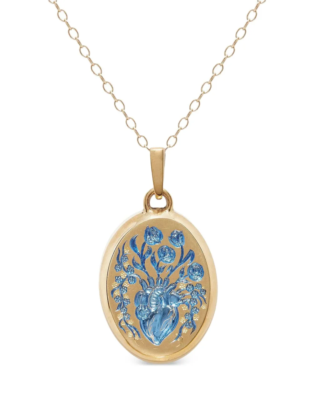 Castro Smith 9k Yellow Gold Large Heart Pendant Necklace