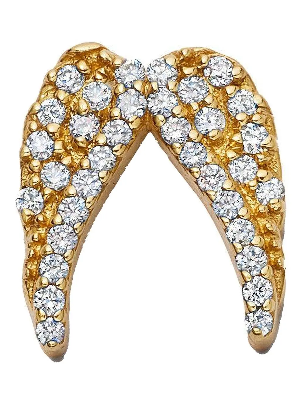 Loquet 18kt Yellow Gold Angel Wings Diamond Necklace In Gold