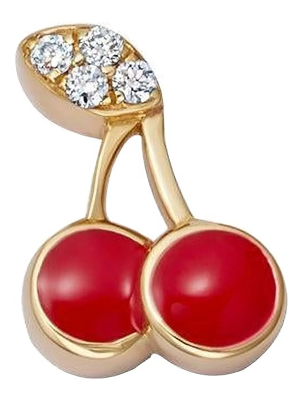 Loquet 18k Yellow Gold Cherry Locket Charm In Gold
