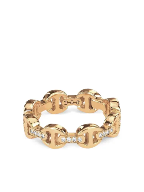 HOORSENBUHS 18K yellow gold Dame Tri-Link diamond ring