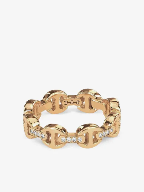 HOORSENBUHS 18K yellow gold Dame Tri-Link diamond ring