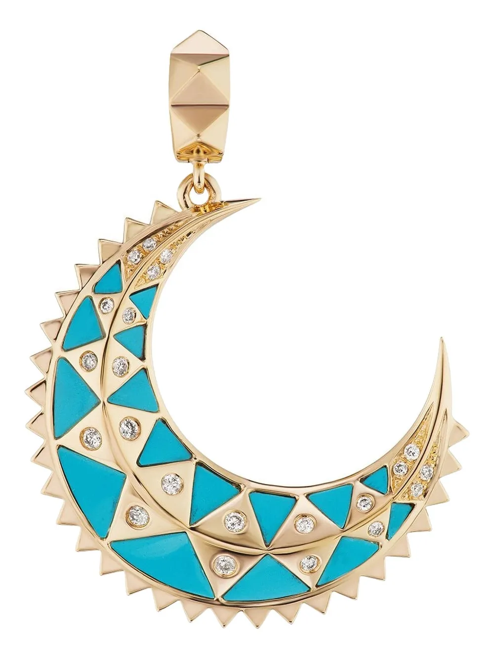 Harwell Godfrey Collana Moon Turquoise con pendente in oro giallo 18 carati