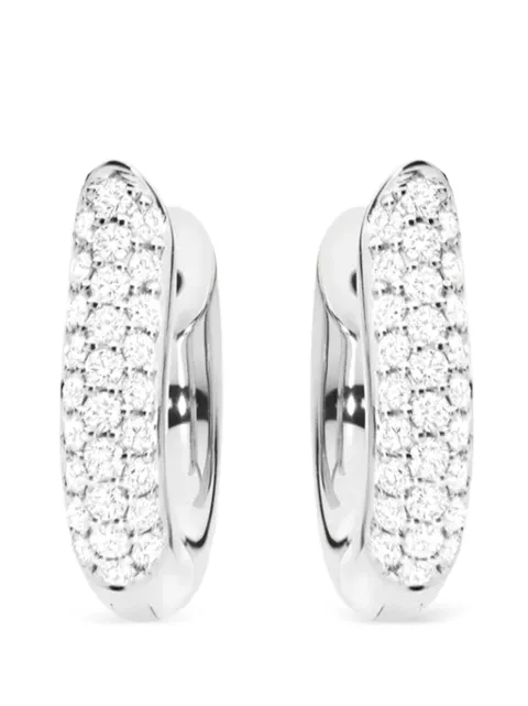 TAMARA COMOLLI créoles médium en or blanc 18ct à diamants