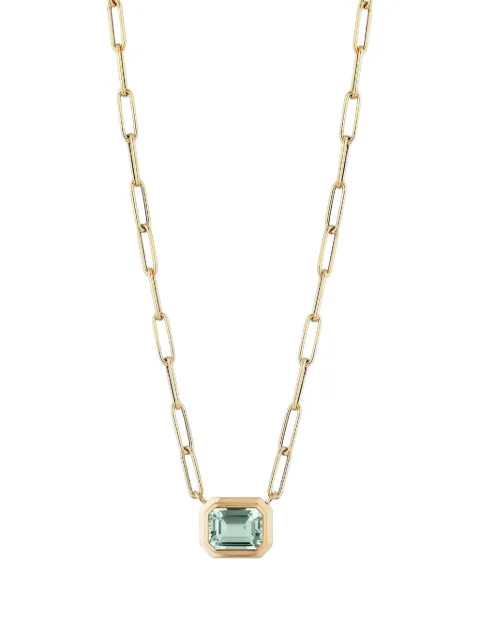 Goshwara collar con dije Manhattan Prasiolite en oro amarillo de 18kt