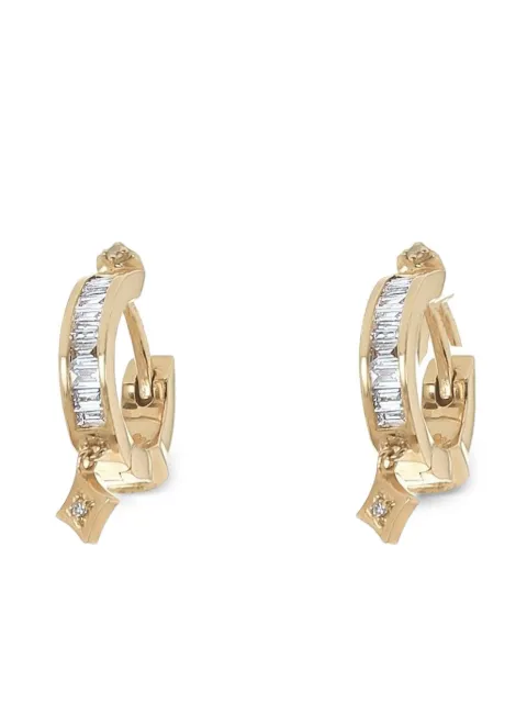 Loree Rodkin aretes Gothic en oro amarillo de 14kt con diamante