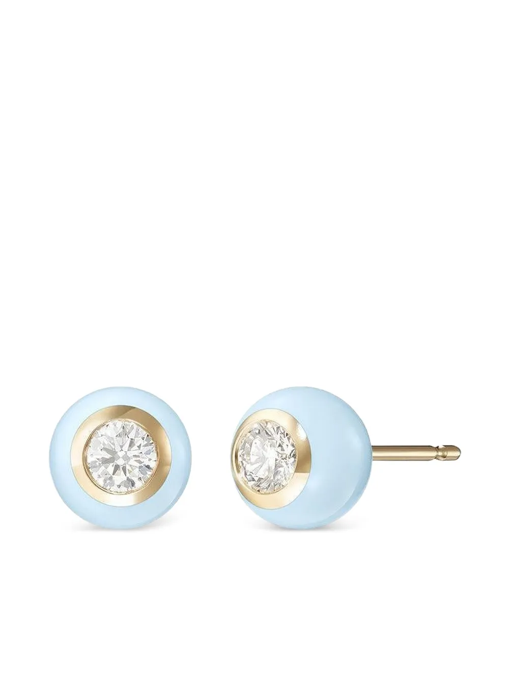 Melissa Kaye Audrey ダイヤモンド ピアス 18Kイエローゴールド - ブルー Melissa Kaye Audrey ダイヤモンド ピアス 18Kイエローゴールド - ブルー