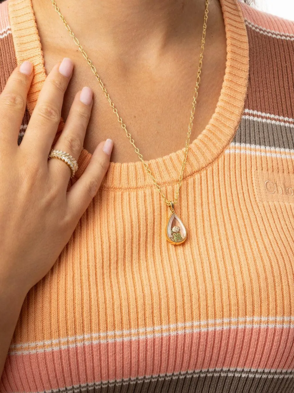 Loquet 18kt Yellow Gold Pineapple Diamond Necklace In Gold