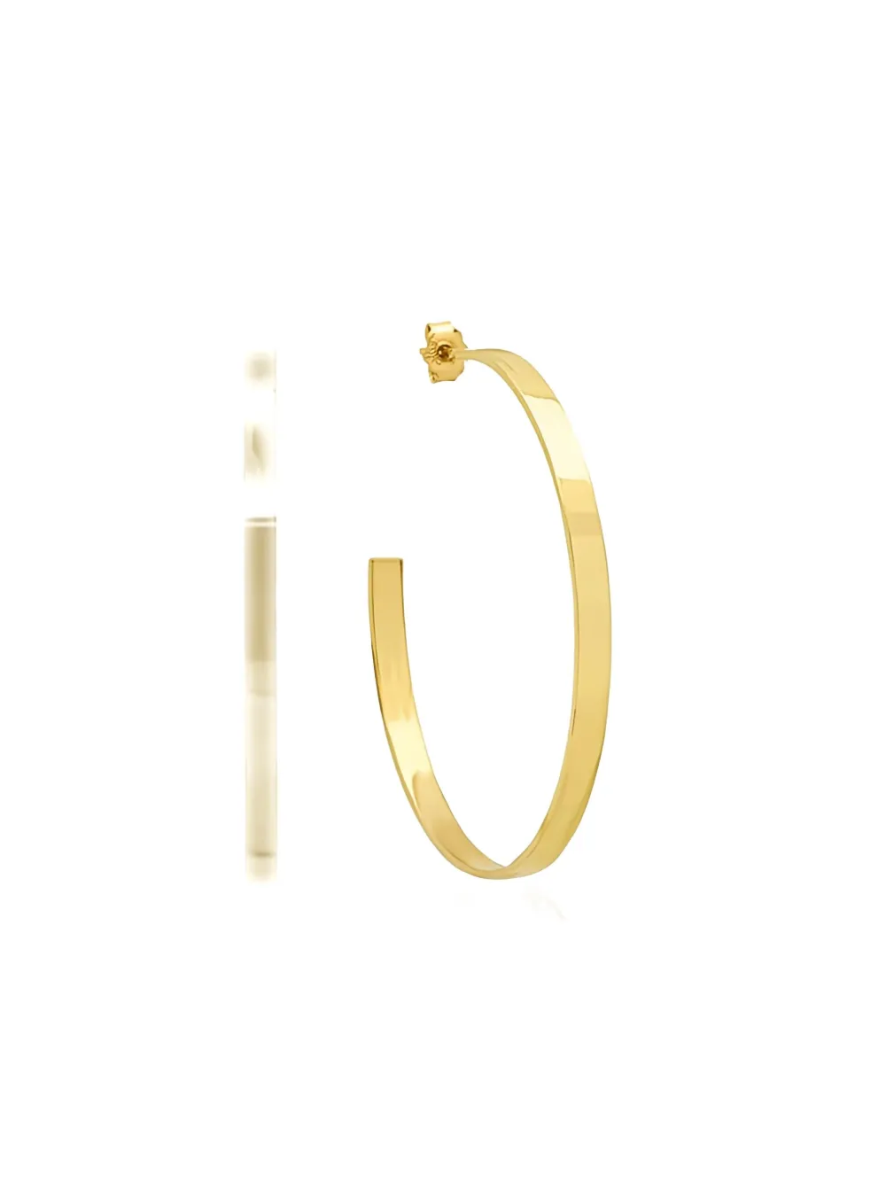 Jennifer Meyer 18k Yellow Gold Flat Hoop Earrings In Gold