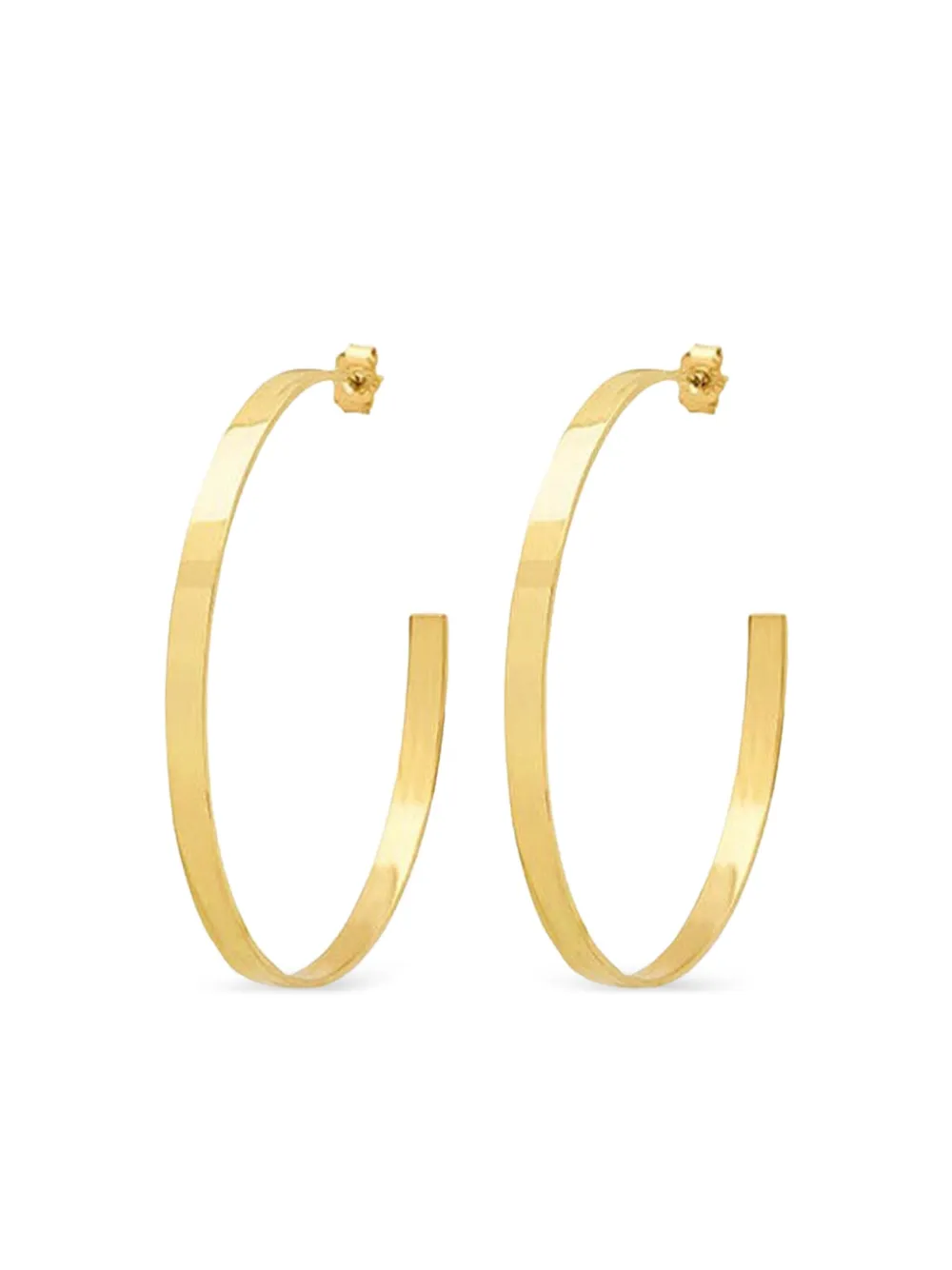 Jennifer Meyer 18k Yellow Gold Flat Hoop Earrings In Gold