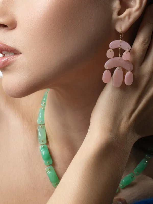 Ten Thousand Things シャンデリア ピアス | ピンク | FARFETCH JP
