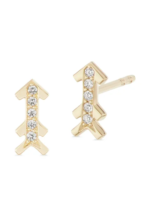 Harwell Godfrey aretes Arrow en oro amarillo de 18kt con diamante