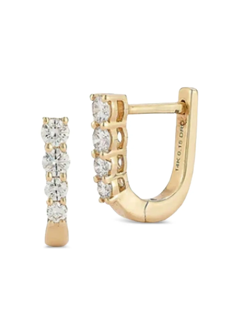 Dana Rebecca Designs Orecchini Ava Bea mini in oro giallo 14 carati con diamanti