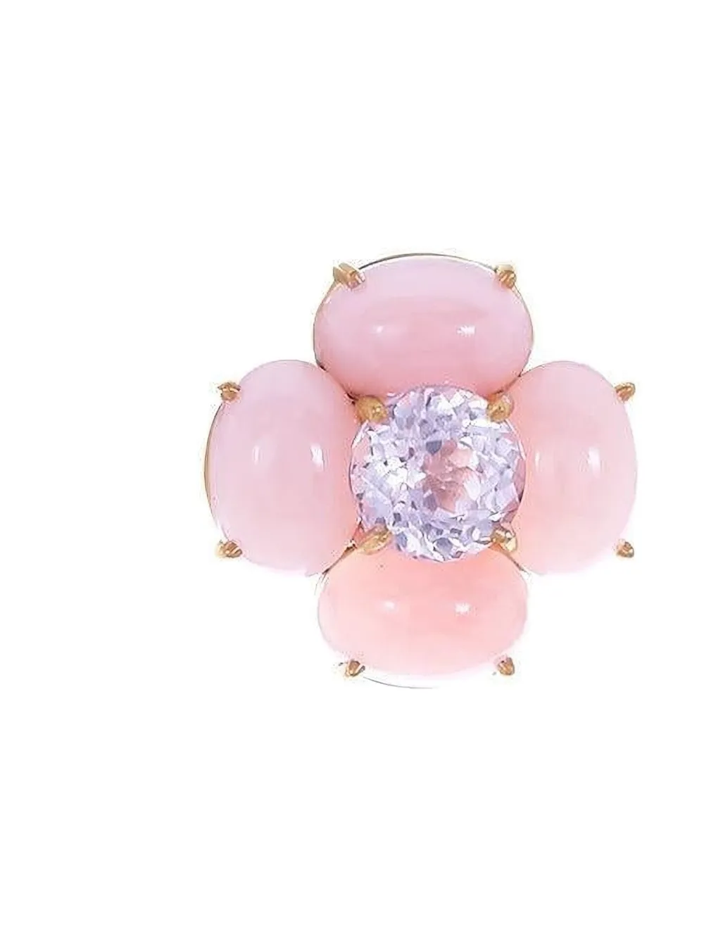 Irene Neuwirth 18k Rose Gold Floral-motif Opal And Kunzite Earrings In Pink