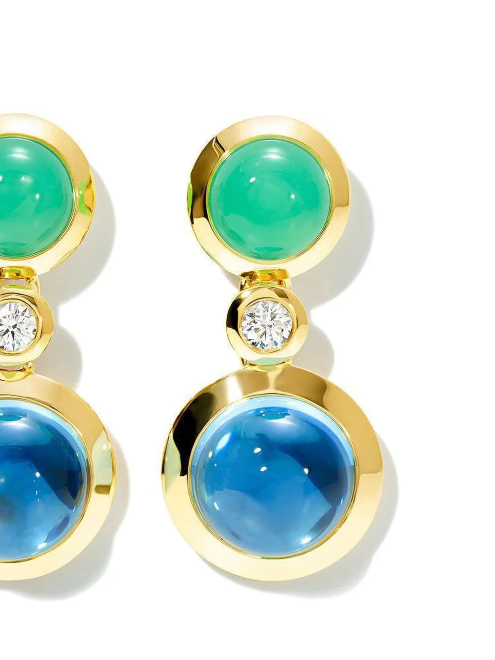 Tamara Comolli 18k Yellow Gold Lagoon Multi-stone Earrings In Multi