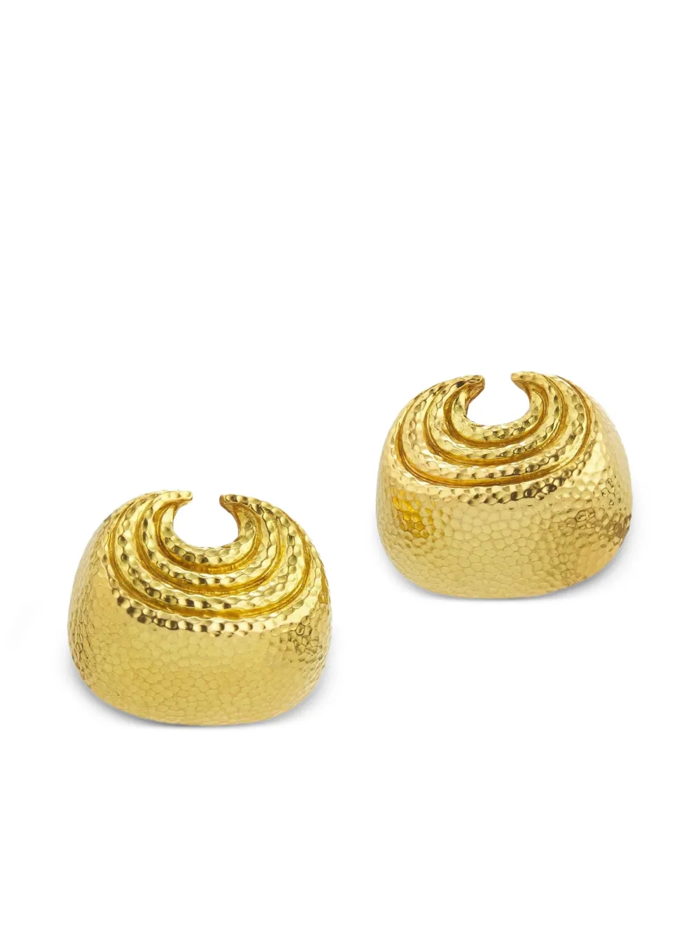 David Webb aretes Concentric Crescent en oro amarillo de 18kt | dorado | Image 1