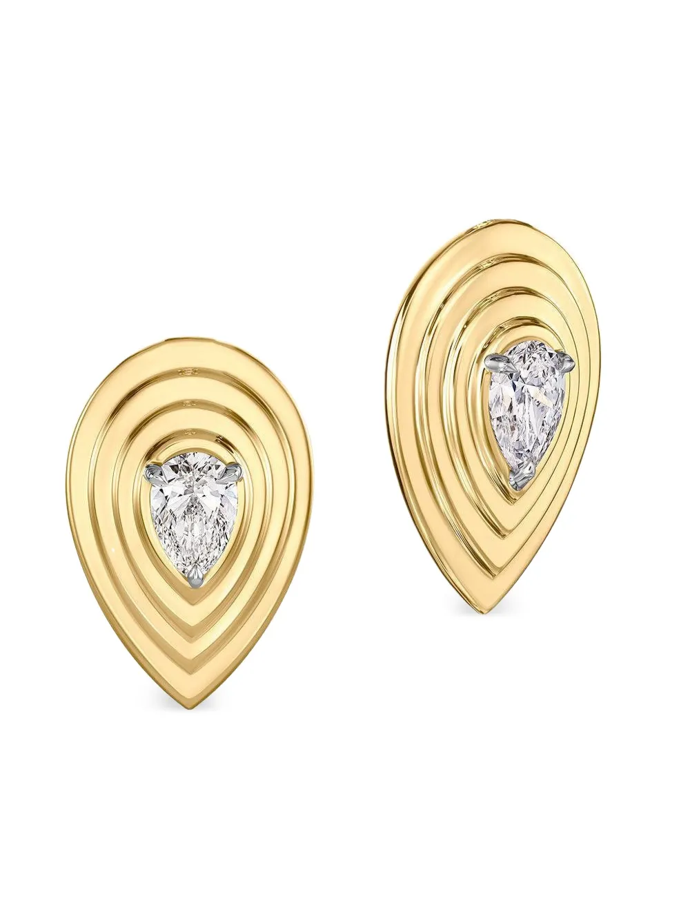 PHILLIPS HOUSE aretes Pear Stories en oro amarillo de 18kt con diamantes | Image 2