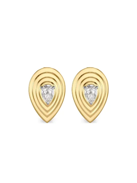 PHILLIPS HOUSE aretes Pear Stories en oro amarillo de 18kt con diamantes