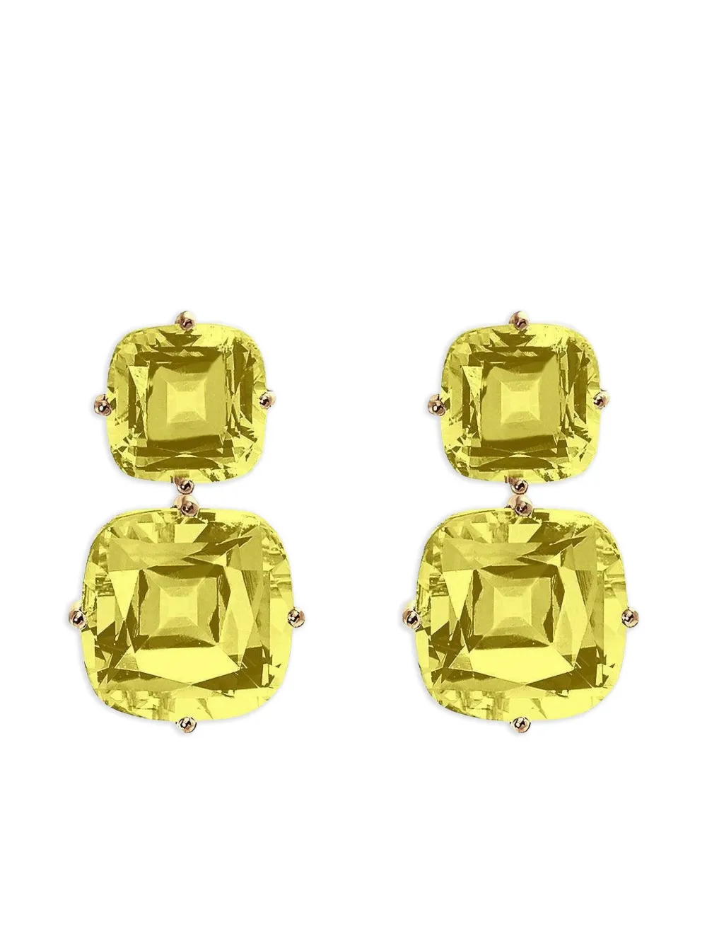 Goshwara aretes Gossip Lemon en oro amarillo de 18kt con cuarzo | amarillo | Image 1