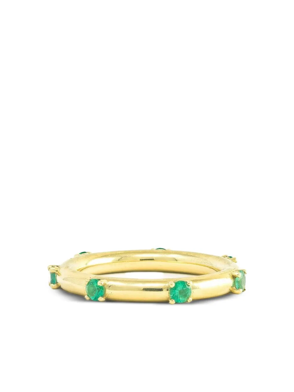 Jenna Blake 18k Yellow Gold Polka Dot Emerald Ring In Gold