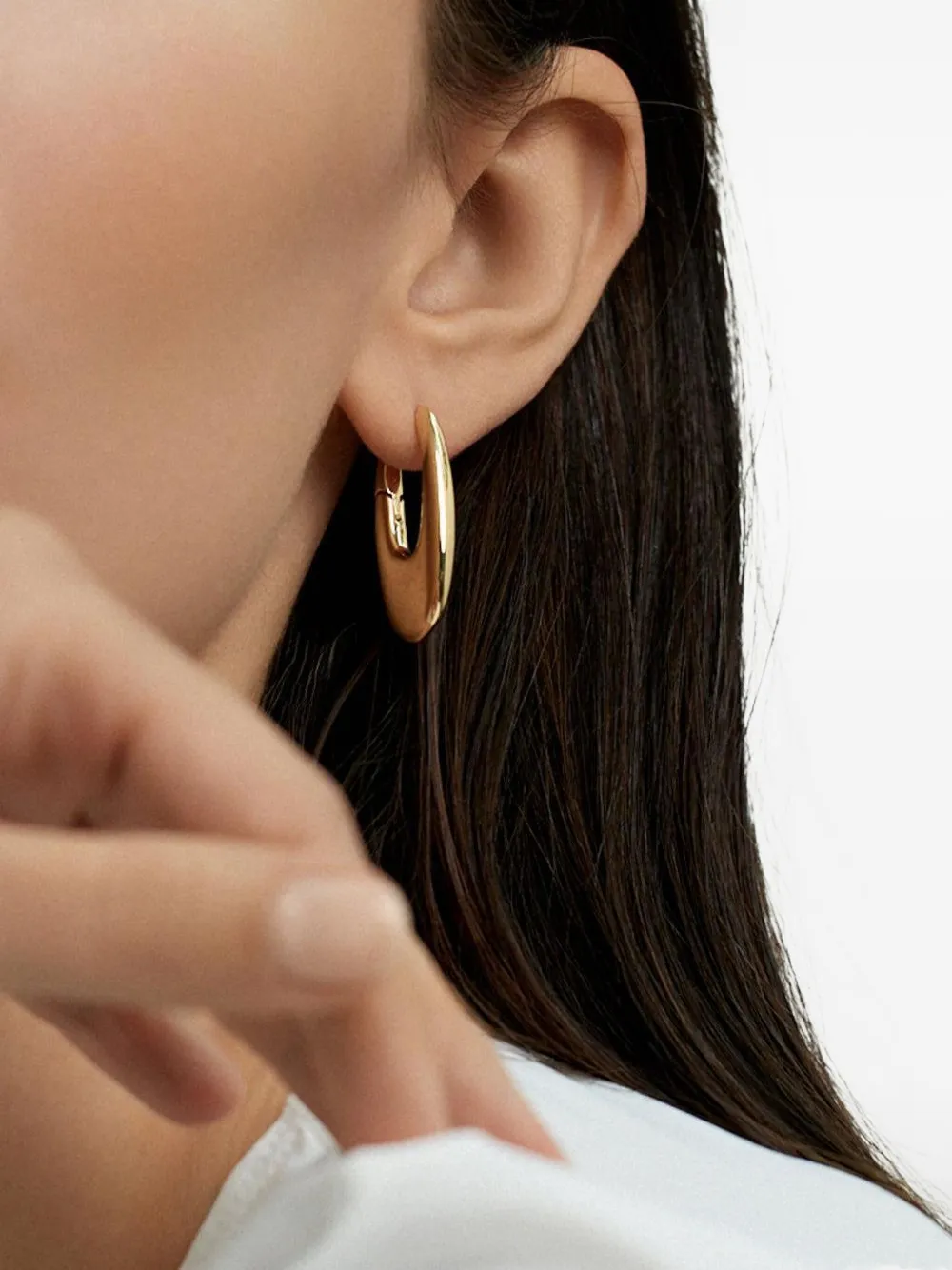 Melissa Kaye Mittelgrosse 18kt Lulu Gelbgoldohrringe In Gold