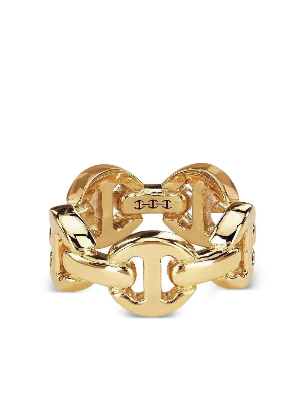 Hoorsenbuhs 18k Yellow Gold Classic Tri-link Ring In Gold